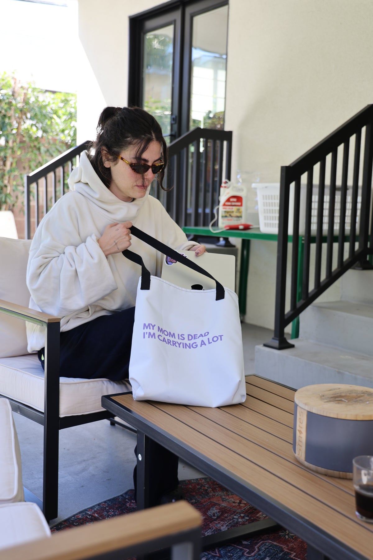 My Mom Is Dead, I'm Carrying A Lot Tote Bag